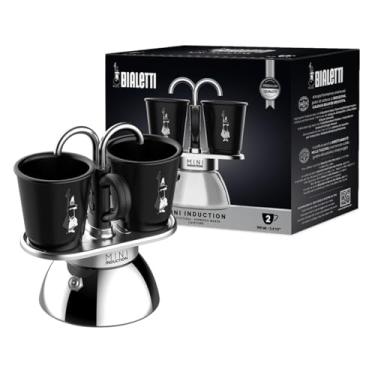 Imagem de Bialetti Cafeteira de indução Mini Express, alumínio, preta, 2 xícaras