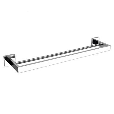 Imagem de SUYA Toalheiro duplo de 50 cm para parede de banheiro, toalheiro de aço inoxidável SUS304 para banheiro e cozinha, cabide de toalha de banheiro moderno para decoração de casa, varão de toalha de