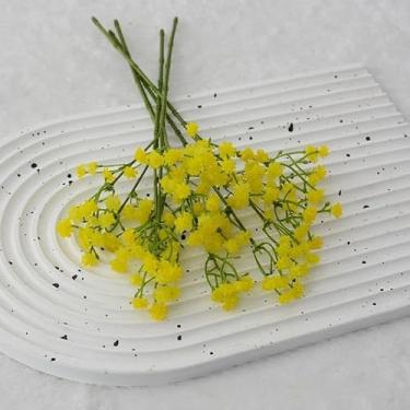 Imagem de 4 peças simulação de galho de respiração do bebê 28 cm de comprimento - adereços para fotos de flores artificiais arranjo de flores de casamento