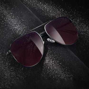 Imagem de Óculos de sol aviador polarizados para homens e mulheres, óculos de sol masculino com armação de metal polarizado para dirigir e pescar, Roxo, vermelho