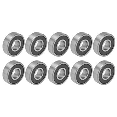 Imagem de Hilitand 10pcs Rolamentos de Esferas Miniaturas de Bola de Borracha de Borracha Ultra Leve, Alto Desempenho, Tamanhos de Standrad, para Radial e Axial (6004 vedação de borracha)