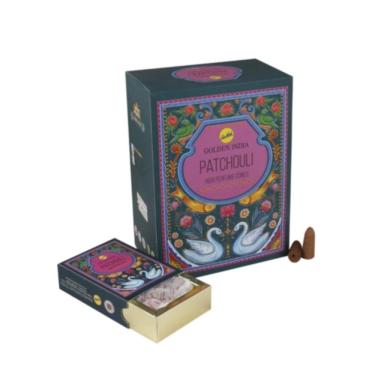Imagem de Incenso Cascata Indiano Golden Patchouli 12 Cxs 10 Cones
