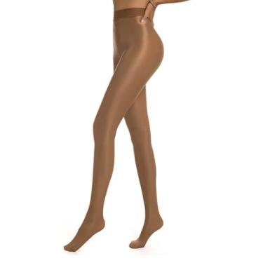 Imagem de Meia-calça de modelagem brilhante 70D, meias de suporte para dança e balé