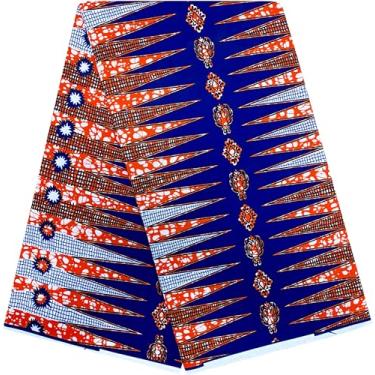 Imagem de Shenbolen 6 jardas tecidos africanos Ankara impressão de cera africana Dashiki (A44, 6 jardas)