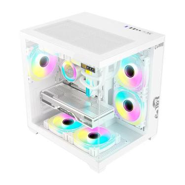 Imagem de Gabinete aquario gamer grodd snow branco - Clanm