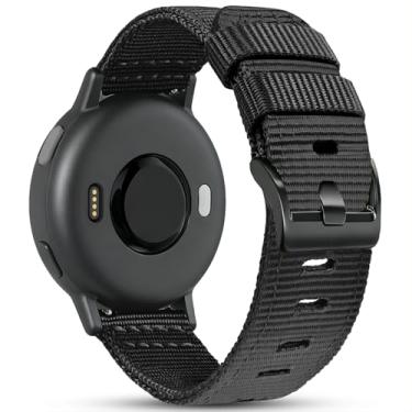 Imagem de Pulseira de relógio de nylon resistente ao desgaste de 20 mm compatível com Garmin Vivoactive 5 Vivoactive 6, nylon resistente para Forerunner 55/165/245/Venu/Venu Sq/Vivoactive 3 Farbic