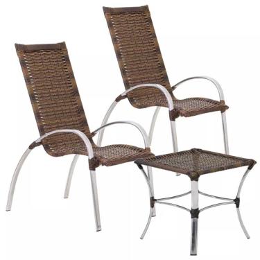 Imagem de Jogo 2 Cadeiras Mini Garden E Mesa Emily Para Area Piscina V Argila