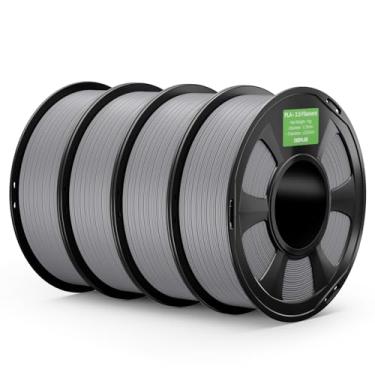 Imagem de DEEPLEE Filamento PLA+ 2.0 1,75 mm, filamento de impressora 3D de resistência mais forte, cinza 4 kg, filamento de impressora 3D PLA Plus atualizado, filamento PLA+ de alta velocidade para a maioria