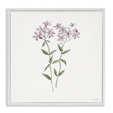 Imagem de Stupell Industries Arte giclée emoldurada preta roxa Phlox botânica, design de Cindy Jacobs, 12 x 12