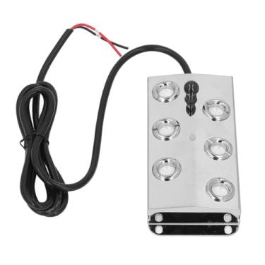 Imagem de Zunate Fogger de fonte ultrassônica de aço inoxidável de 1,5 m | Fabricante de névoa de 6 cabeças DC45-48V silencioso IP67 à prova d'água para jardim paisagístico interno e externo