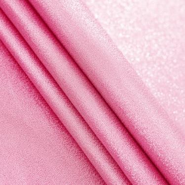Imagem de Entisn Tecido com glitter rosa da The Yard, 5 jardas x 59 polegadas Tecido brilhante e brilhante com brilho metálico prateado, pano brilhante para fantasia de palco, vestido moderno, artesanato DIY