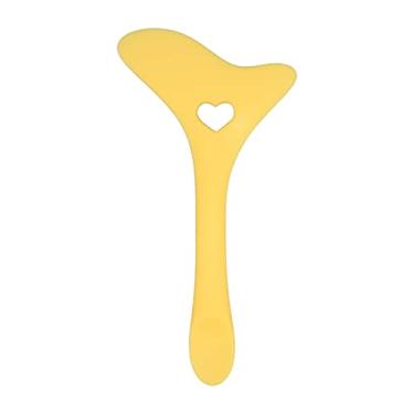 Imagem de Delineador de silicone amarelo estêncil ferramenta de maquiagem multifuncional delineador e guia de desenho de sobrancelha para iniciantes