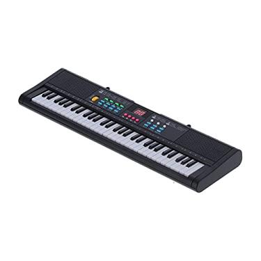 Imagem de POENVFPO 61 Keys Kids Digital Piano Instrument Digital Multi Função Com Microfone Crianças Instrumento para Karaokê Cantando Prazer
