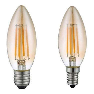Imagem de Lâmpada Vela Filamento De Led Âmbar Retro Lustre C35 (E14)