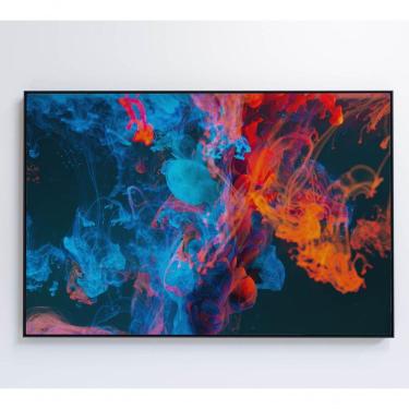 Imagem de Quadro Abstrato Gelo E Fogo 90x60 Cm Vidro Impresso