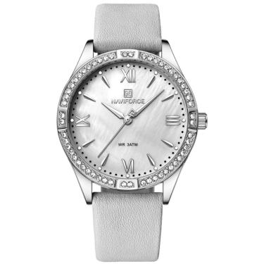 Imagem de Relógio de Quartzo Feminino Estilo Casual Design com Strass  A prova D´agua 