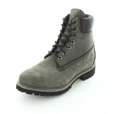 Imagem de Bota masculina Timberland Heritage impermeável, Nobuck cinza com preto, 12