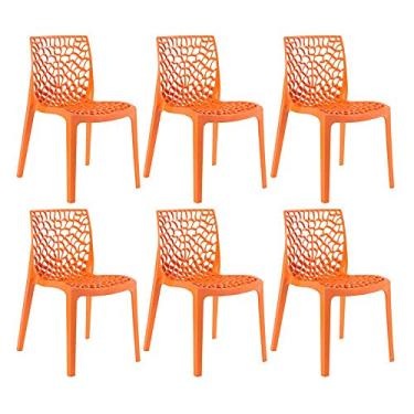 Imagem de Loft7 Home Decor, Kit 6 Cadeiras Gruvyer - Laranja