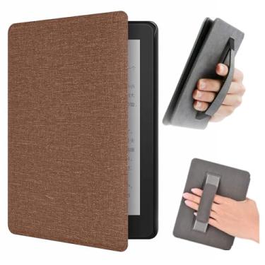 Imagem de Yzlvigrous Capa para Kindle Paperwhite 12th/Coloroft Signature Edition 2024, Tampa de Textura de Pano de 7 Polegadas com Sono Automático/despertar e Alça de Mão, Modelo: SA59CP/SA568B/SA569P