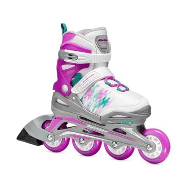 Imagem de Bladerunner by Rollerblade Phoenix Skate em linha ajustável, branco e rosa, júnior, patins em linha de desempenho econômico