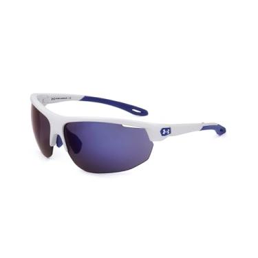 Imagem de Under Armour Óculos de sol masculino UA 0002/G/S formato especial, branco azul/azul multi, 71 mm, 9 mm, branco/azul, 71mm, 9mm