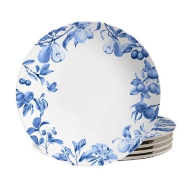 Imagem de Jogo 4 Pratos Raso Coup Frutela 29cm Azul Cerâmica Alleanza
