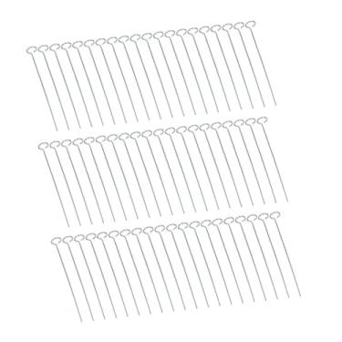 Imagem de Ｂｅｓｇａ Conjunto de 60 estacas para luzes de Natal C7 e C9, suportes para lâmpadas de cordão, fácil instalação no jardim, pregos de metal, estacas para