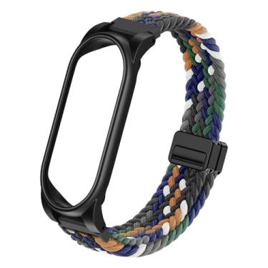 Imagem de Pulseira trançada compatível com gravador de voz AI Plaud NotePin, pulseira respirável e macia para usar com fivela magnética e capa de policarbonato, pulseira leve ajustável, acessórios para gravador