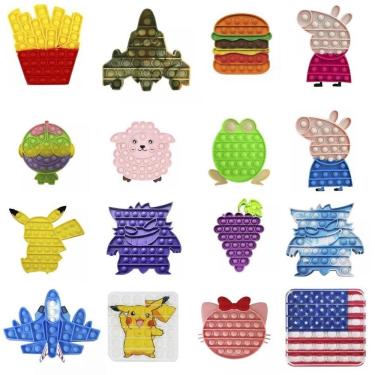 Imagem de 10 unidades pop it fidget toy pop bubble sensorial variados