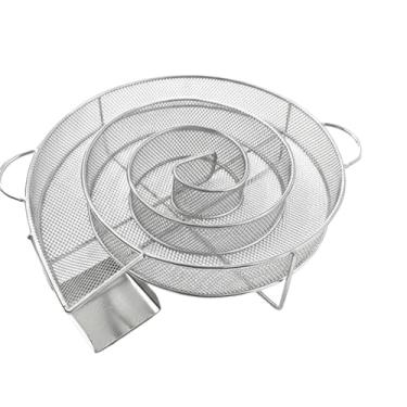 Imagem de GOVNPJ Gerador de fumaça fria de 33 cm, bandeja de defumador de labirinto de pellets de aço inoxidável 304, gerador de fumaça ao ar livre para churrasqueira com tempo de queima de 24 horas