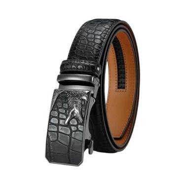Imagem de Cinto Masculino De Couro PU Com Fivela Automática De Alta Qualidade Pa