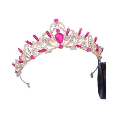 Imagem de Coroa De Casamento Dourada Para Noivas, Tiara Clássica Feminina, Joia 