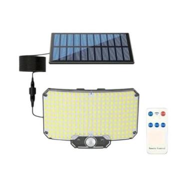 Imagem de Holofote Solar Externo Com 234 LEDs, Detector De Movimento, Controle R