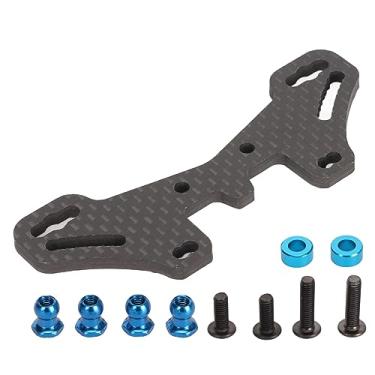Imagem de Cuofyunl amortecedor traseiro de fibra carbono ficar chassi rc montagem amortecedor traseiro para tamiya 1/10 tt02 carro controle remoto
