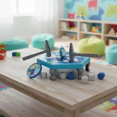 Imagem de Jogo Quebre o Gelo do Pinguim Brinquedo Infantil Educativo Estimula Coordenação, Diversão em Família Jogo Interativo com Martelinhos e Blocos de Gelo Coloridos - Cores Sortidas
