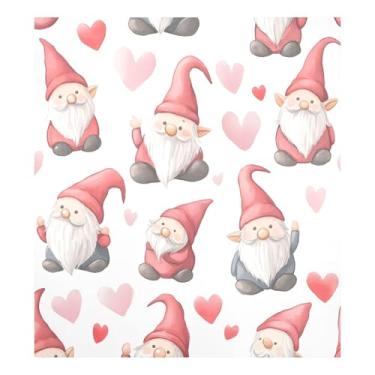 Imagem de Qilmy Capa de ímã de máquina de lavar louça de gnomo fofo dia dos namorados 58 x 66 cm capas decorativas de geladeira para porta frontal adesivo de folha magnética máquina de lavar louça painel