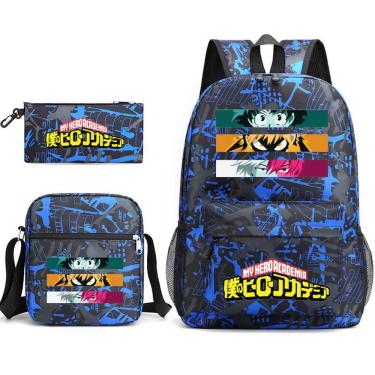 Imagem de Conjunto de mochilas My Heros Academias Anime School, 3 unidades com S