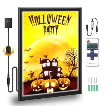 Imagem de Spolehli Moldura de LED de encaixe de 40,6 cm × 61 cm, moldura de pôster de LED com controle remoto e regulador de intensidade - moldura de pôster de filme retroiluminada, caixa de luz de brilho