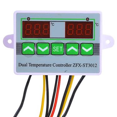 Imagem de aqxreight Controlador de Temperatura ST3012 Interruptor de Controle de Temperatura de Canal Duplo Com Exibição Digital Inteligente DC12V por Ser o Terminal e Claramente o Tubo é a Lata Digital