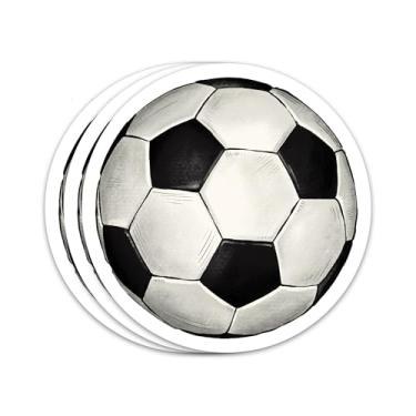 Imagem de Adesivo esportivo para amantes de futebol, 3 peças, bola esportiva, jogadores, amantes do dia do jogo, adesivos de vinil à prova d'água para garrafa de água, capacete, laptop, diário, decalques