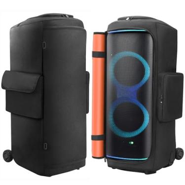 Imagem de OURHZTB Capa de alto-falante compatível com caixa de som portátil JBL PartyBox 720, capa protetora para viagem ao ar livre, bolsa de armazenamento com bolsos para JBL PartyBox 720 e acessórios