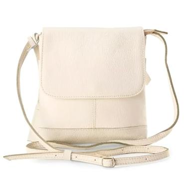 Imagem de Bolsa Crossbody Feminina Malu – Design Compacto e Estiloso – Couro Legítimo de Qualidade – Alça Ajustável – Perfeita para Eventos Sociais e Saídas Rápidas (Off-white)