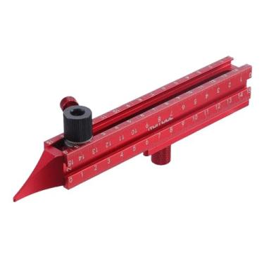 Imagem de Ferramenta de Scribe,Régua de Precisão de 4 Lados com Base Magnética | Esquadro De Para Medição,Para Estruturação Marcação Desenho Corte De Carpete E Assentamento De Azulejo