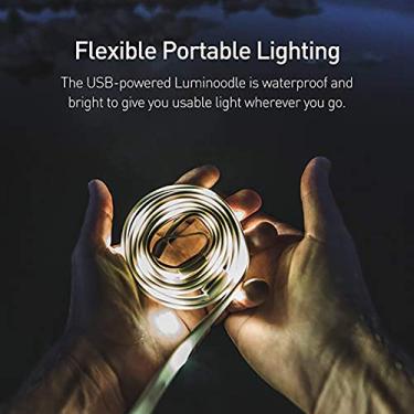 Imagem de Acouto Luzes de Corda LED à Prova d'água Versáteis para Acampamento e Caminhada - Luzes de Corda USB Portáteis para Segurança de Emergência, Iluminação de Barraca e Aventuras - 180 Lúmens, Inclui