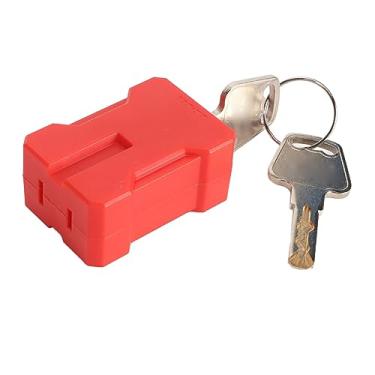 Imagem de POCREATION Dispositivo de Bloqueio de Plugue de Cabo Elétrico, Bloqueio de Segurança à Prova de Impacto Isolado Com Cilindro de Incorporado, para Escritório, Escola, Canteiro de