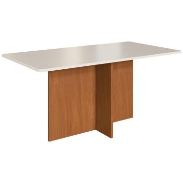 Imagem de Mesa para Sala de Jantar Indekes Maia, Freijó e Off White 170 cm