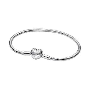 Imagem de Pulseira DIY De Prata Esterlina 925 Com Coração, Coroa E Corrente De O