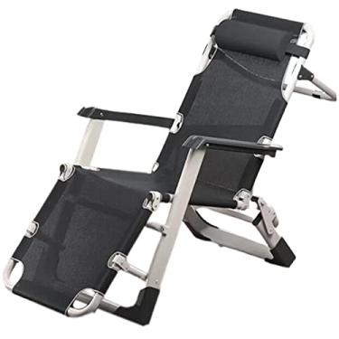 Imagem de ajustável Cadeira de gravidade zero doméstica dobrável para pátio externo reclinável ajustável para pátio lounge chaise portátil para ambientes internos e externos macio