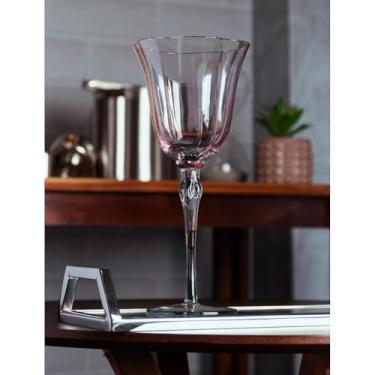 Imagem de WOLFF - Conjunto 2 Taças para Champanhe Lily 250ml Rosa e Cinza Vidro