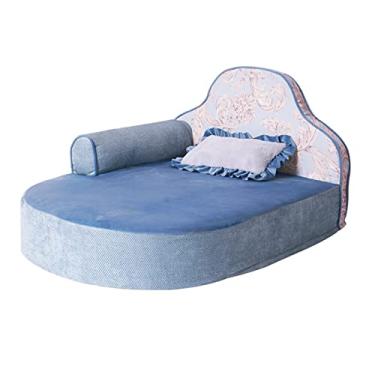 Imagem de Sofá-cama de luxo para animais de estimação, banco de sofá pequeno a médio para gato/cachorro, tapete quente de inverno removível e lavável, suprimentos para animais de estimação, 80 x 64 x 44 cm (cor